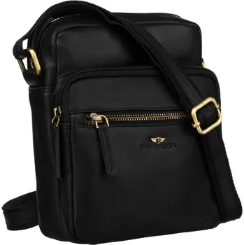 Kabelka Peterson kabelka přes rameno přírodní kůže černá