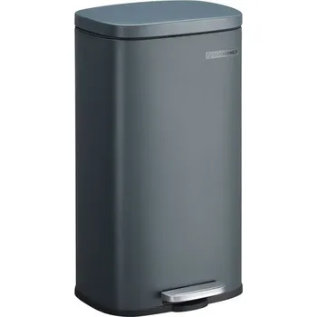 Odpadkový koš Šedý odpadkový koš 30 l s tichým zavíráním a vnitřní nádobou