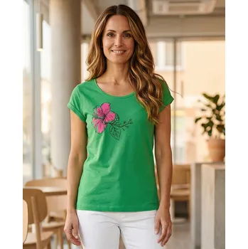 Dámské tričko Dámské triko ALTISPORT ALW107164 ZELENÝ MELÍR S