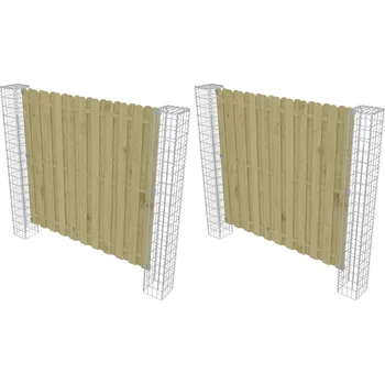 Plot Plotový sloupek. 2 pcs Stříbrná 20 x 20 x 190 cm kov143605