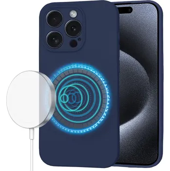 Pouzdro na mobilní telefon Techsuit - SoftFlex MagSafe - iPhone 15 Pro - námořnická modř