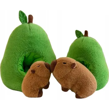 plyšák KAPYBARA W AWOKADO 2V1 PLYŠÁK HRAČKA PLYŠOVÁ HRAČKA PLYŠOVÝ MAZLÍČEK PŘÍTULNÍČEK 35 CM