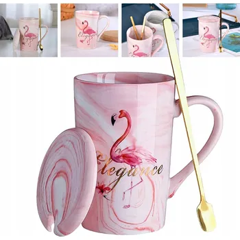 Keramický HRNEK s plameňáci DÁREK KE DNI VŠECH PŘEDMĚTŮ