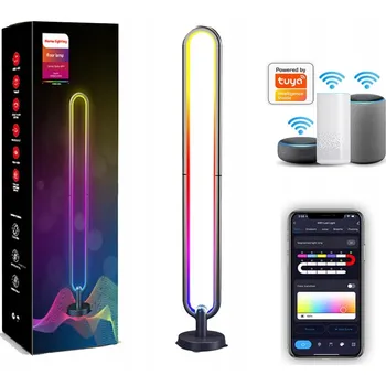 Stojací lampa VÝKONNÁ INTELIGENTNÍ LED stojací lampa WIFI SMART TUYA PLUG RGBW