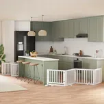 Dřevěná bezpečnostní zábrana VidaXL 960 x 60 cm