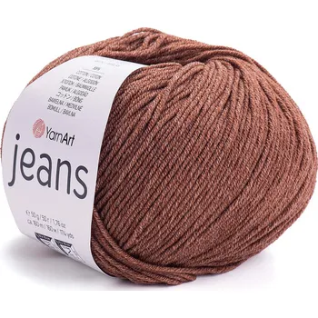 Galanterie Pletací příze Jeans 50 g, barva 15 (70) hnědá tmavá