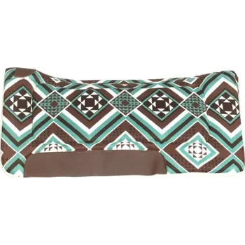 Westernová podsedlová deka POOLS Dakota Eco Wool green/brown/dark brown