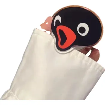 Magnetický držák telefonu pro iPhone 12–16 Univerzální magnetický držák na mobil s motivem černé hlavy tučňáka