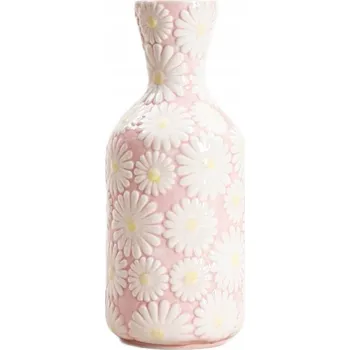 Váza Váza BLOOMY s reliéfními květy 9,5x9,5x23,5 cm HOMLA