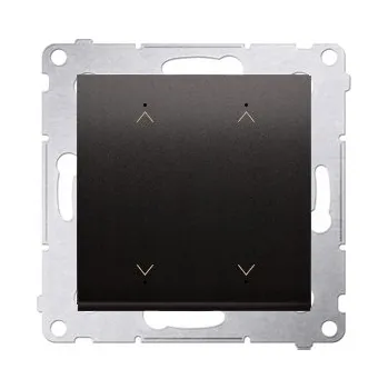 vypínač Žaluziový vypínač pod omítku Kontakt Simon černý DEZ2.01/49