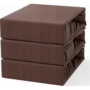 Prostěradlo Prostěradlo Bavlněné s Gumou 180x200 Hnědé