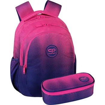 Školní batoh Školní batoh CoolPack s více přihrádkami modrý, růžový 21 l