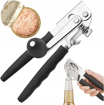 Otvírák RUČNÍ OTVÍRÁK NA KONZERVY Z NEREZOVÉ OCELI POHODLNÝ PRO PIKNIK A KEMPOVÁNÍ