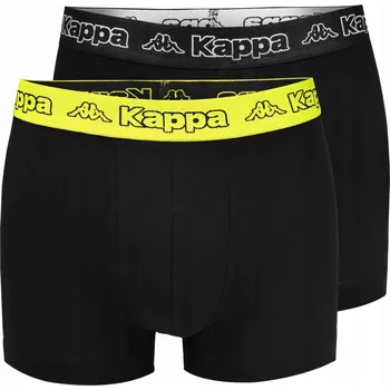 Pánské spodní prádlo Boxerky Kappa Boxers 2-Pack Black/Limeade 2XL