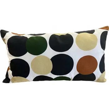 Polštář POLŠTÁŘ 30X60 - BÍLÝ S ČERNÝMI TEČKAMI