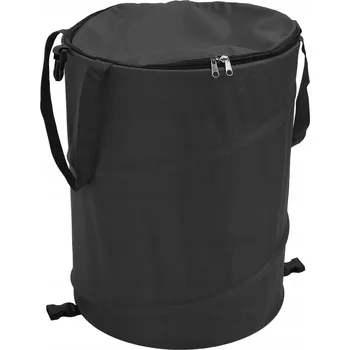 Odpadkový koš ODPADKOVÝ KOŠ VENKOVNÍ, SKLÁDACÍ, 37L, UZAVÍRATELNÝ NA ZIP, ČERNÝ, 34X40CM