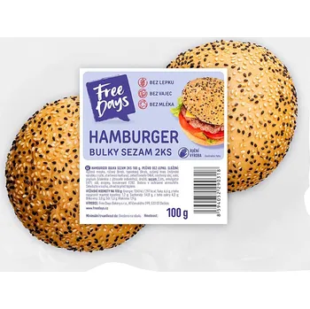 Pečivo FREE DAYS Bezlepková hamburger bulka sezam 2&nbsp;kusy