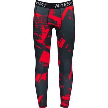 Dámské kalhoty Pánské sportovní legíny dlouhé premium ALTISPORT VOJ/ALM079LEG01 ČERNOČERVENÁ XXXL