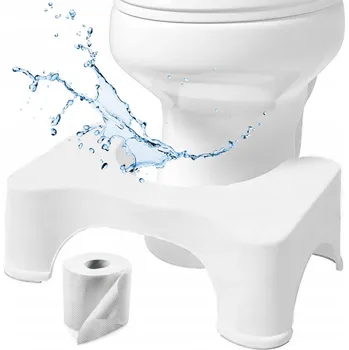 Stolička PODNOŽKA PLOŠINA STOLIČKA K WC TOALETĚ DO KOUPELNY PLASTOVÁ BÍLÁ SCHŮDEK