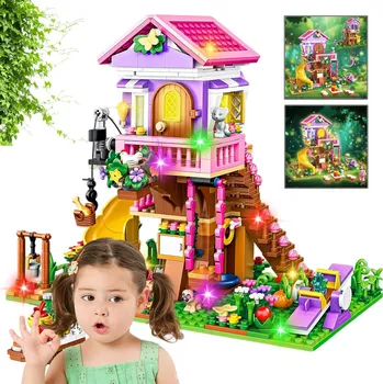 ostatní stavebnice DOMEČEK NA STROMĚ, VZDĚLÁVACÍ HRAČKY PRO DĚTI, STAVEBNICE S LED