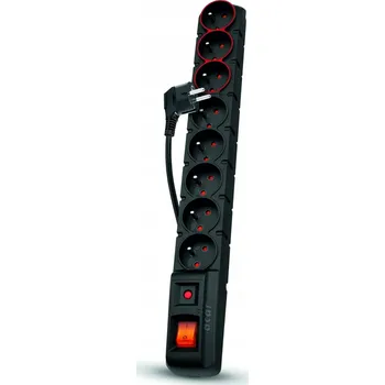 Přepěťová ochrana Zásuvková lišta Acar S8 Dual přepěťová ochrana 8 zásuvek 1.5 m černá