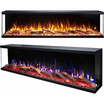 Elektrický krb k zabudování bez topení Aflamo černý 12 W 180 x 46 x 23 cm