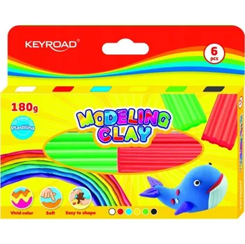 Modelovací hmota Modelovací hlína KEYROAD 6x30g krabička mix barev