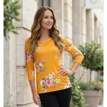 Dámské triko KIXMI PALA HOŘČICOVÁ S