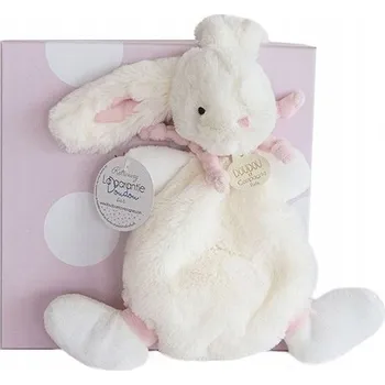 plyšák Doudou Dárková sada - Plyšový králíček růžový 26 cm