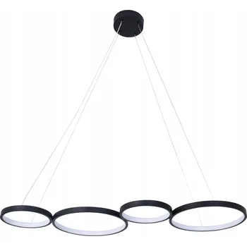Závěsné svítidlo Ring LED Elegantní Černý Lustr Kulatý kola Moderní