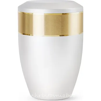 Smuteční dekorace Ocelová urna Aurum perleťové barvy