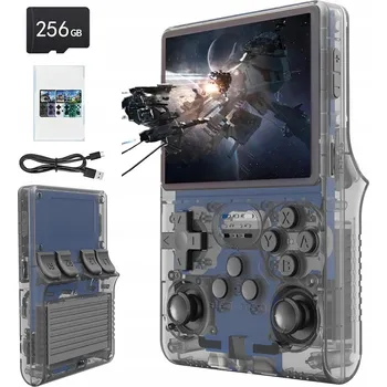 Herní konzole PŘENOSNÁ 3.5" HERNÍ KONZOLE R40S EMULÁTOR S 30000 HRY A 256GB PAMĚTÍ DÁREK