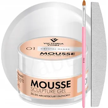 Lak na nehty Victoria Vynn Mousse Gel 01 Crystal Glass Bezbarvý Štěteček + Pilník DÁREK!