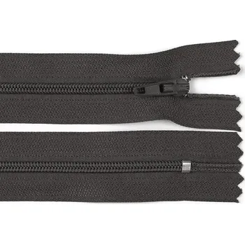 Zip Spirálový zip No 3 délka 50 cm pinlock, malé, 312 šedá tmavá