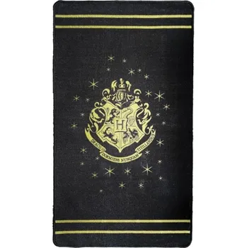Kobereček Harry Potter: Erb Nebelvíru - Hogwarts (75 x 130 cm) černý polyester