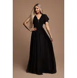 Eva & Lola Černé společenské šifonové šaty