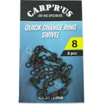 Carp'R'Us Obratlíky s kroužkem Quick Change Ring Swivel vel.8, 8ks