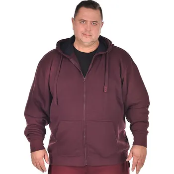 Pánská mikina Pánská velká mikina na zip Kam 503H vínová (6XL)