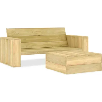 Zahradní sestava vidaXL 2dílná zahradní sedací souprava impregnované borové dřevo - 8719883889061