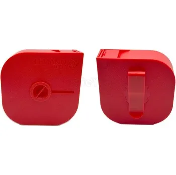 Čištění zbraně Přenosný dávkovač náplastí na střelbu 3,5 x 10 x 10 cm Polypropylenový držák na zakrývací nálepky s háčkem pro sportovní střelce červená