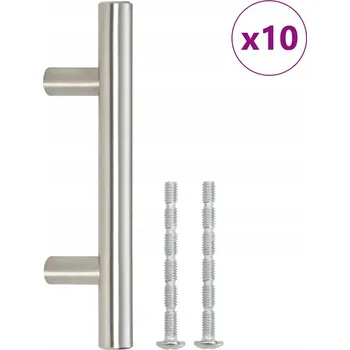 Nábytkové kování Stříbrné nábytkové úchytky T 100 x 32 mm, nerezová ocel, 10 ks