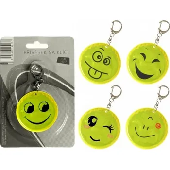 Reflexní přívěsek na klíče - smajlík - FJ-D-002