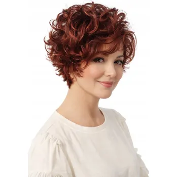 Paruka Paruka krátké syntetické vlasy kaštanová Mona