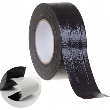 Opravná Páska Silná Duct Tape 49mm 50m Černá Textilní Gafer