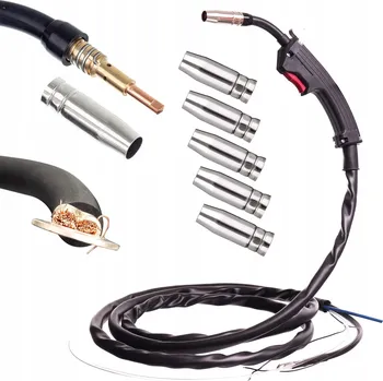 Příslušenství ke svářečce Svařovací hořák TW14 MK14 SGA 3m + 5x Plynová hubice