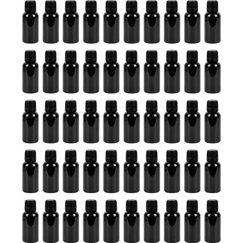 Láhev SKLENĚNÉ LAHVIČKY 30ML - Černá lahvička + Kapátko x 50 ks