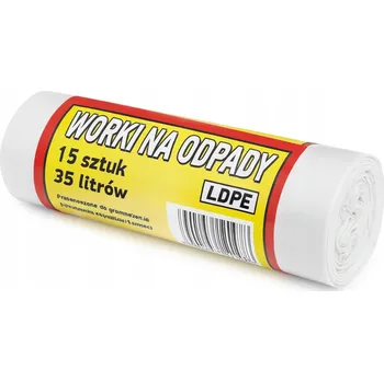 Pytle na odpadky PYTLE NA ODPAD UNIVERZÁLNÍ PRŮHLEDNÉ 35L x 5 KUSŮ 50 cm x 60 cm