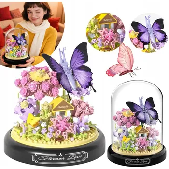 ostatní stavebnice STAVEBNICE PRO STAVĚNÍ ZAHRADY SADA MINIATURNÍCH KOSTEK S MOTÝLY DÁREK