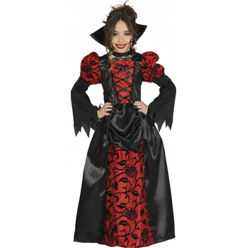Karnevalový kostým KOSTÝM UPÍRKA DÍVKA GOTICKÝ HALLOWEEN 128