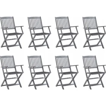 Zahradní židle VidaXL dřevěná šedá